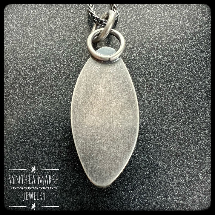 Lake Superior Agate Pendant Necklace #3 Sterling ~ Michigan Made ~ Upper Peninsula