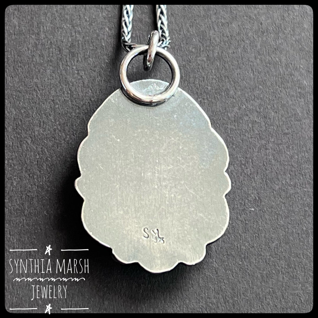 Michigan Petoskey Stone Pendant ~ Sterling Silver ~ Made in Michigan ~ Upper Peninsula