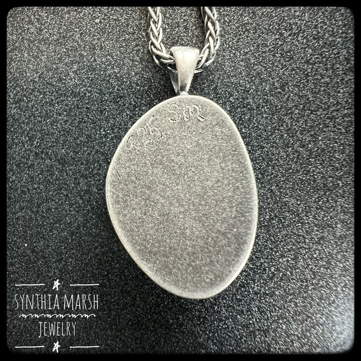 Lake Superior Agate Pendant Necklace #12 Sterling ~ Michigan Made ~ Upper Peninsula