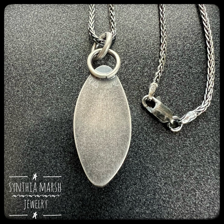 Lake Superior Agate Pendant Necklace #3 Sterling ~ Michigan Made ~ Upper Peninsula