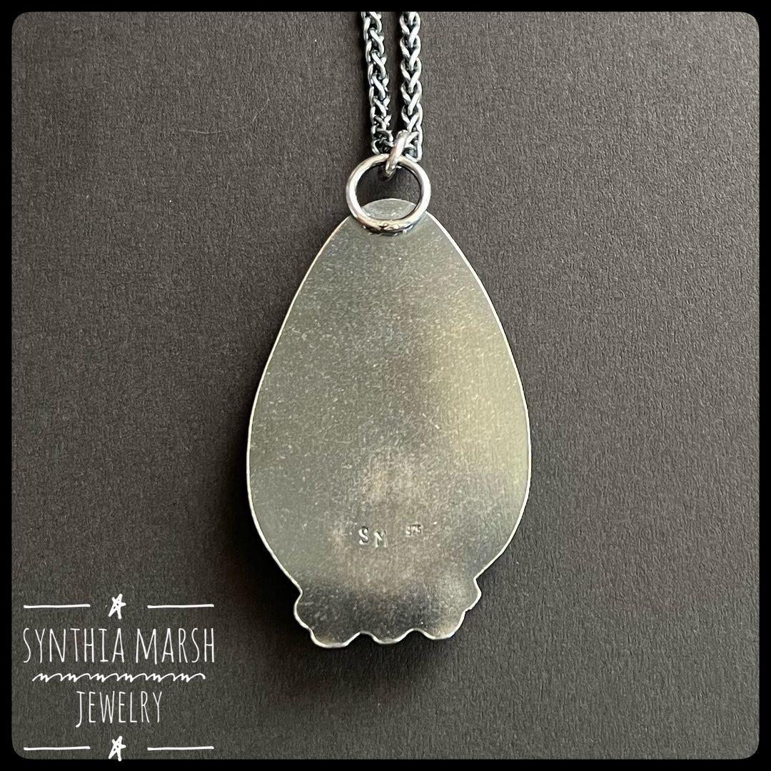 Michigan Petoskey Stone Pendant ~ Sterling Silver ~ Made in Michigan ~ Upper Peninsula