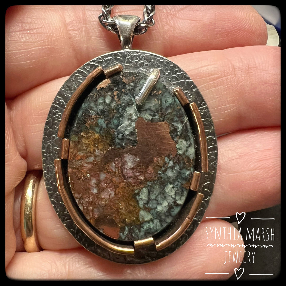 Keweenaw Stone Necklace / Pendant with Copper from Michigan's Upper Peninsula