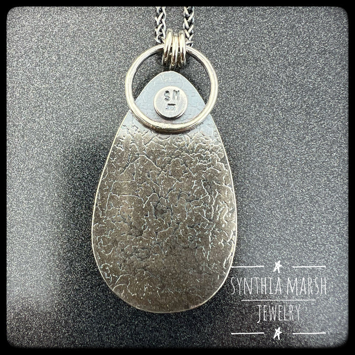 Pietersite and Sapphire Pendant ~ "Menagerie Island" ~ Made in Michigan's Upper Peninsula