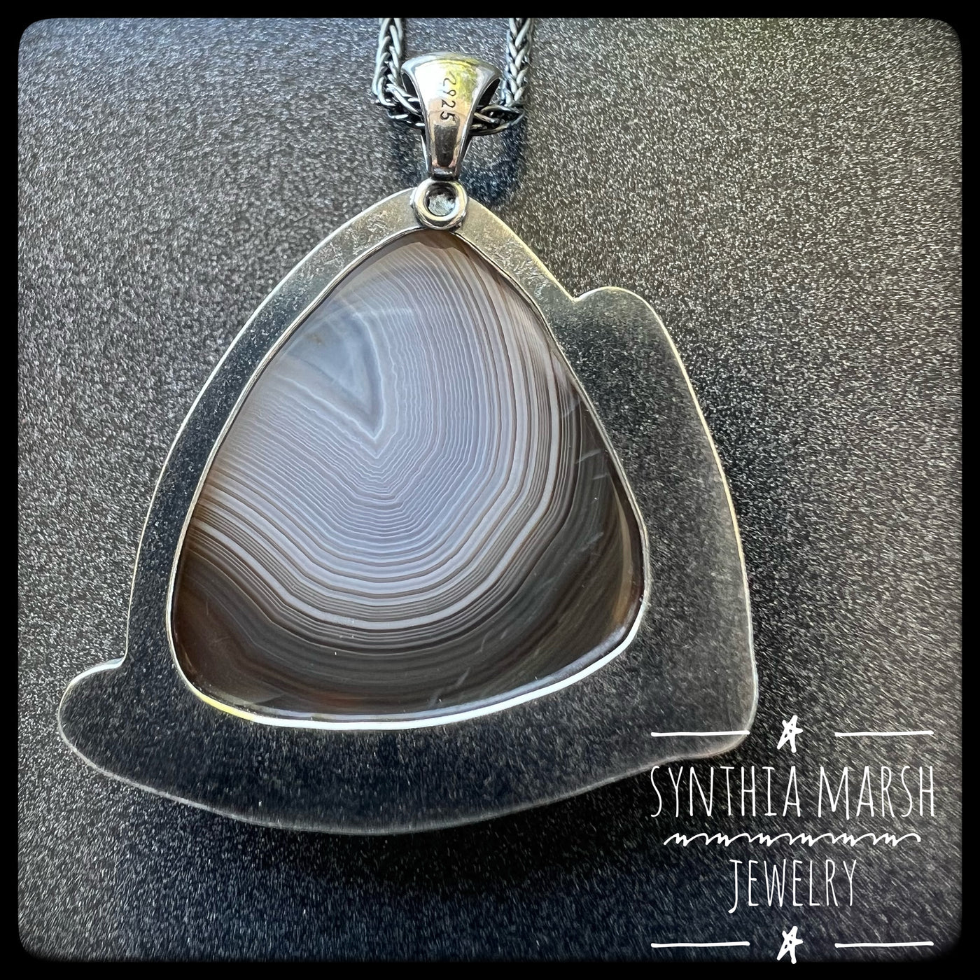 Lake Superior Agate Pendant Sterling Silver