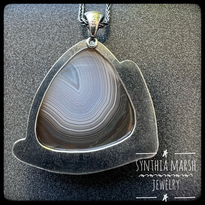 Lake Superior Agate Pendant Sterling Silver