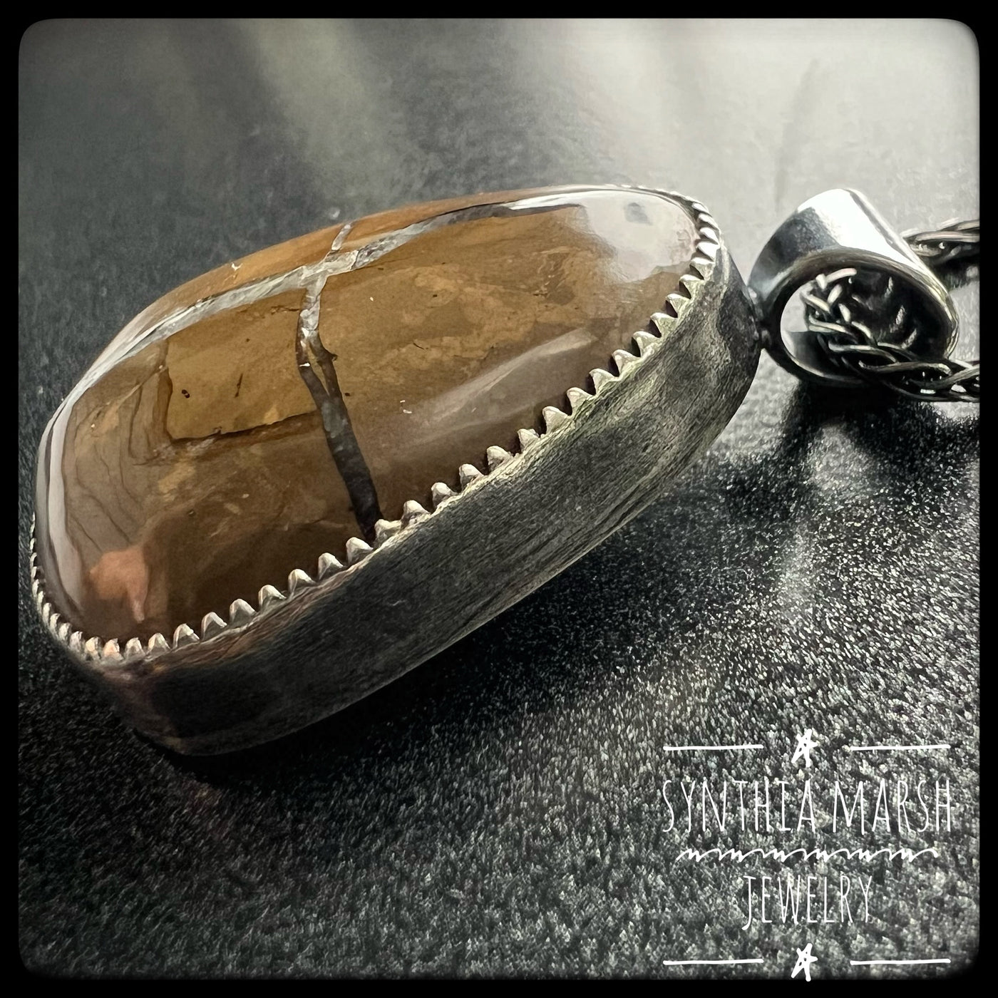 Septarian Nodule / Lightning Stone Pendant Michigan Stone ~ Made in Michigan