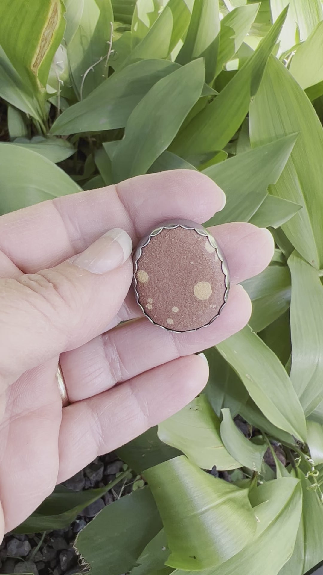 UP Jacobsville Sandstone Sterling Pendant Necklace ~ Made in the Keweenaw Peninsula