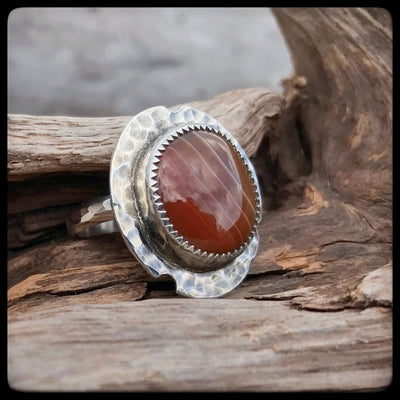 Lake Superior Agate Ring ~ Size 8.75-Synthia Marsh Jewelry