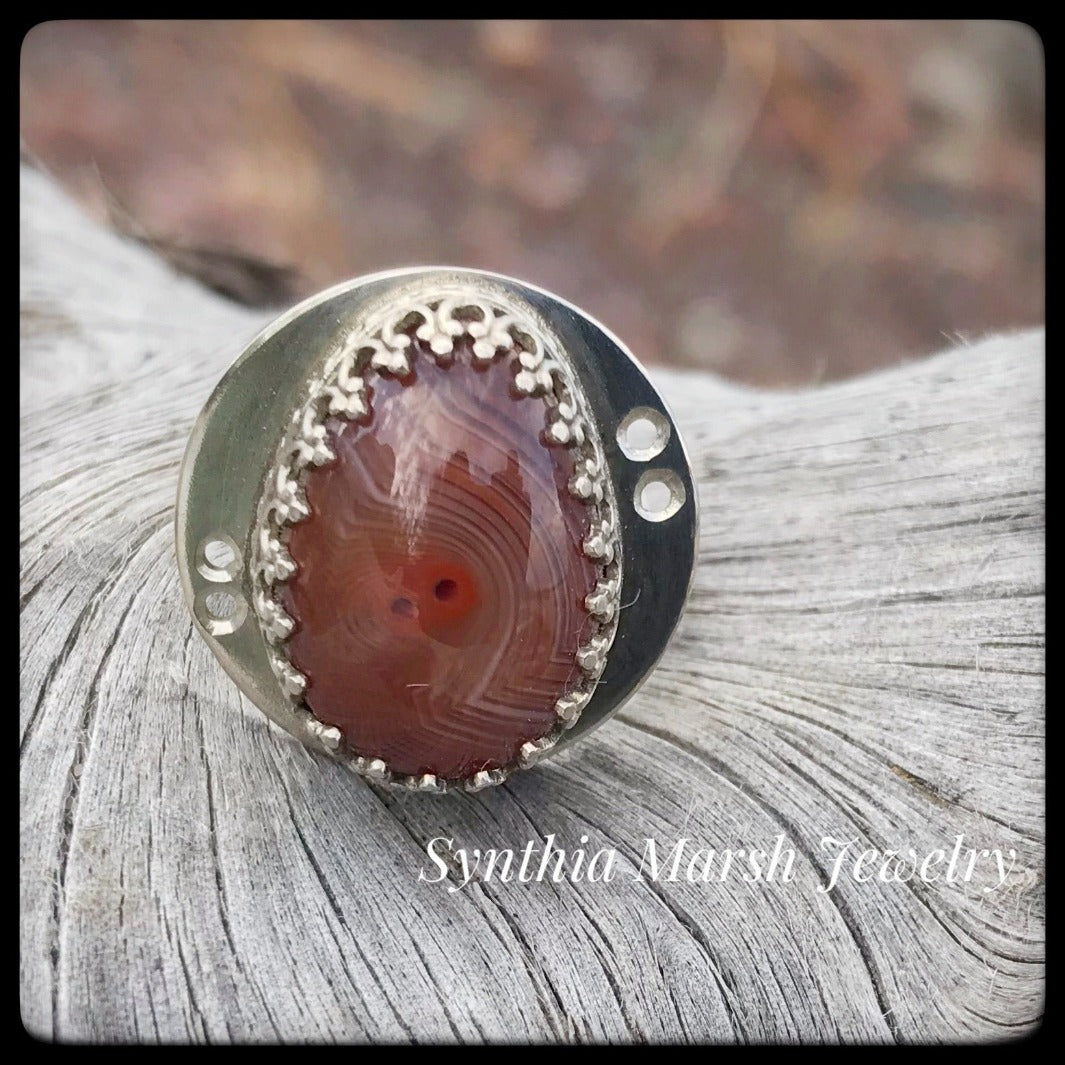 Lake Superior Agate Ring ~ Size 5-Synthia Marsh Jewelry