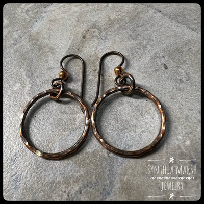 Hammered Hoop Earrings ~ Made in Michigan ~ Upper Peninsula
