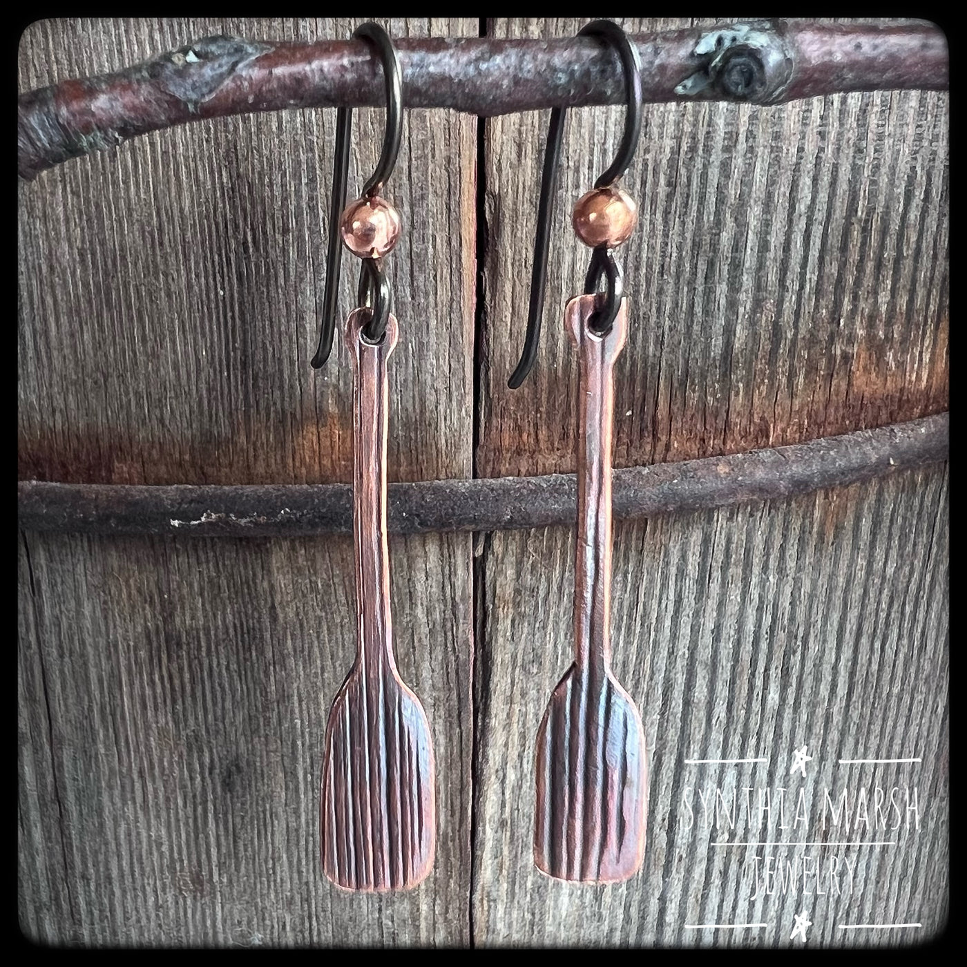 Copper Canoe Paddle Earrings ~Hypoallergenic~ Made in Michigan's Upper Peninsula