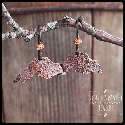 Copper Lake Superior Earrings ~ Made in Michigan ~ Upper Peninsula