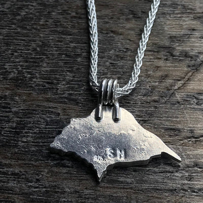Lake Superior / Upper Peninsula Michigan Copper and Silver Necklace ~ Pendant-Synthia Marsh Jewelry